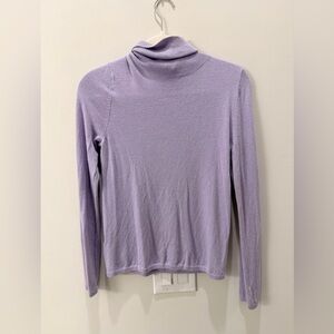 Ann Taylor Lilac Turtleneck Long Sleeve Top